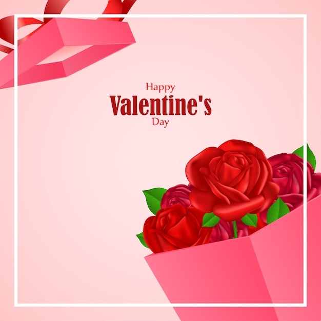 Vector vector illustration of happy valentine's day concept greeting