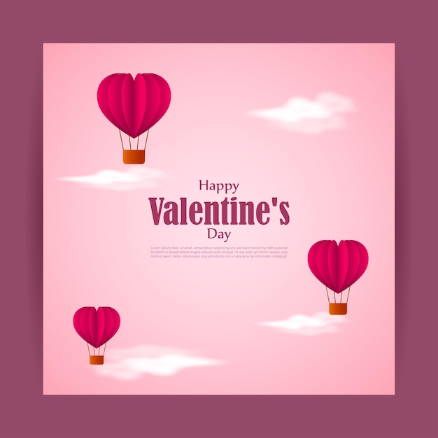 Vector illustration of Happy Valentine's Day concept greeting