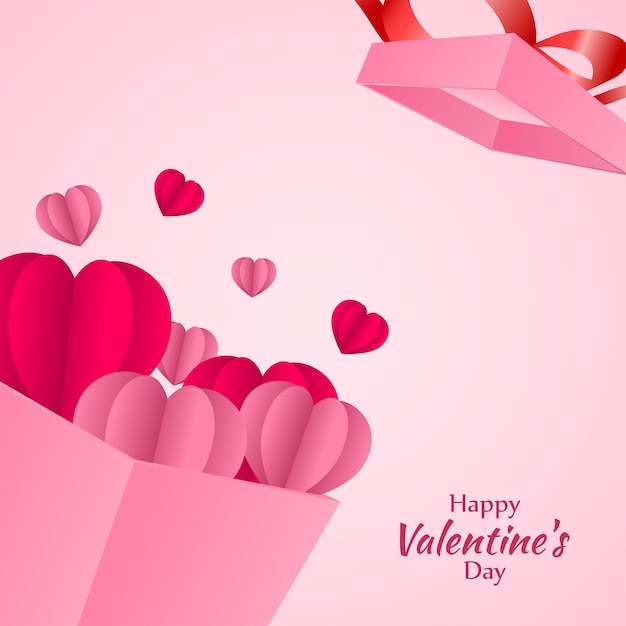 Vector illustration of Happy Valentine's Day concept greeting