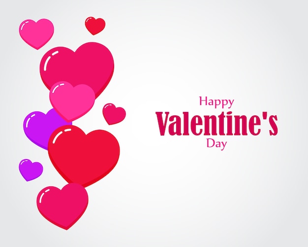 Vector illustration of Happy Valentines Day greeting