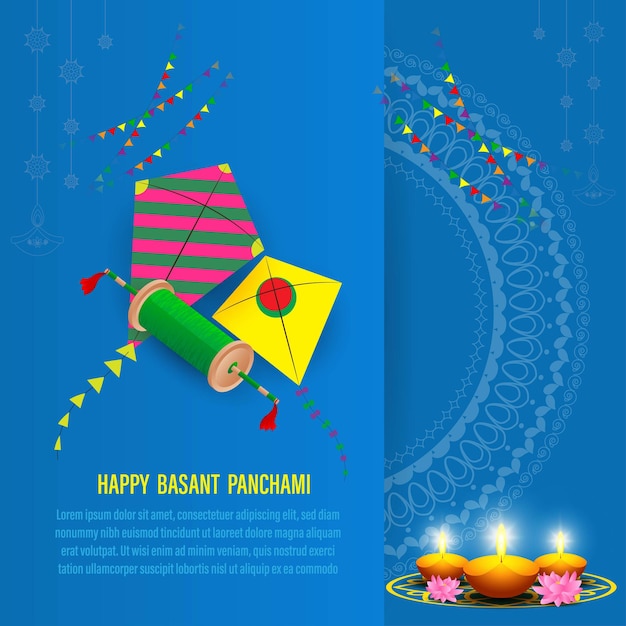 Vector illustration of happy vasant panchami