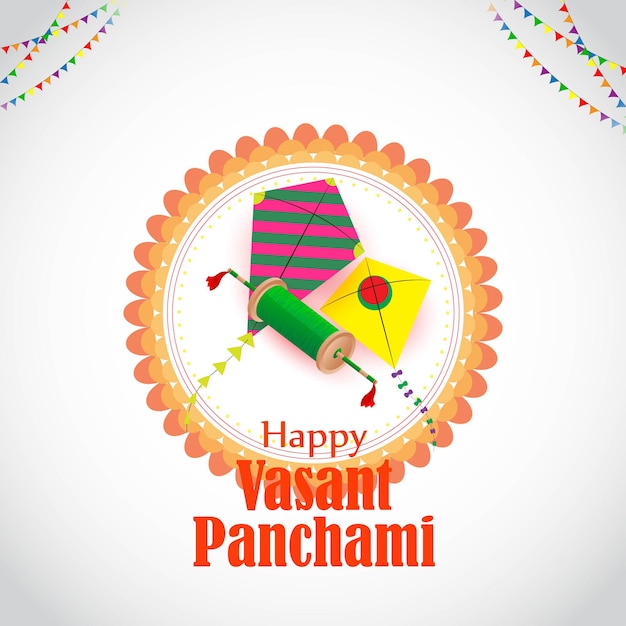 Векторная иллюстрация Happy Vasant Panchami