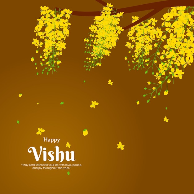 हैप्पी विशु सोशल मीडिया फ़ीड टेम्पलेट का वेक्टर चित्रण