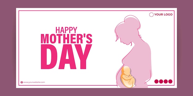 Vector illustration of HappyMother's Day social media story feed mockup template