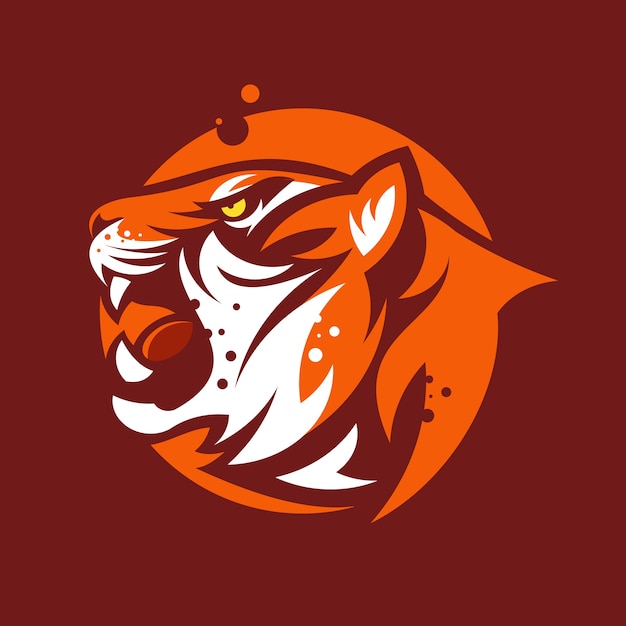 Vector vector illustration head ferocious tiger