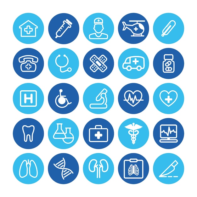 vector illustration of health care and medical icon