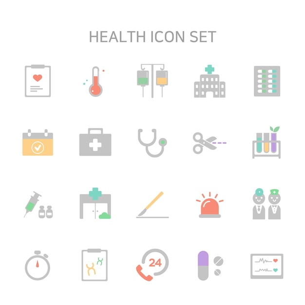 Vector illustration of health icons