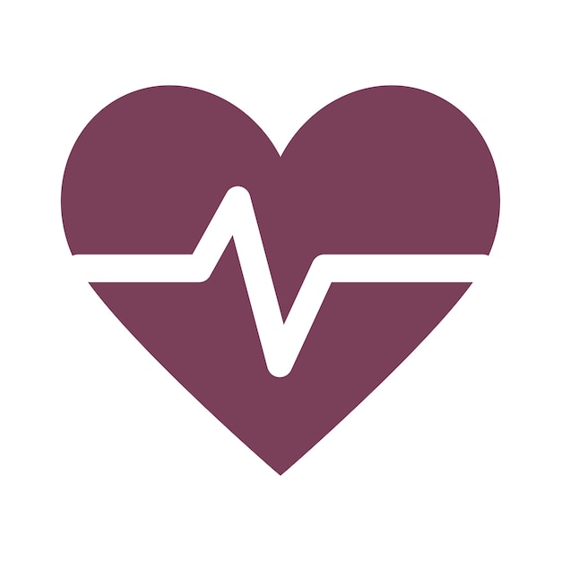 Vector illustration of heart rate heart rate icons