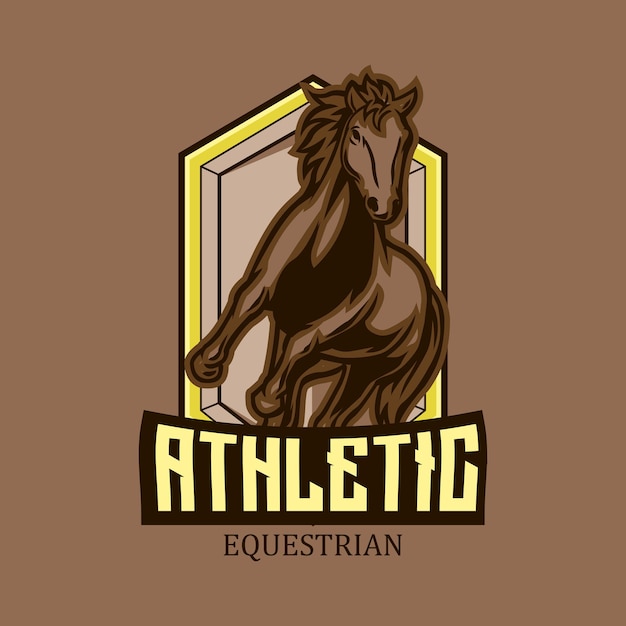 Vector illustration of horse gaming logo