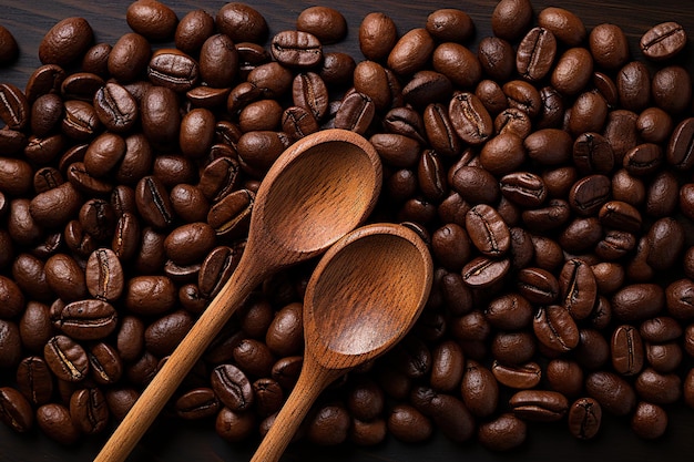 векторная иллюстрация горячий кофе и бобы