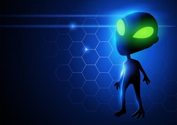 Light Blue Alien character vector illustration © DesignWolf (#5094903)