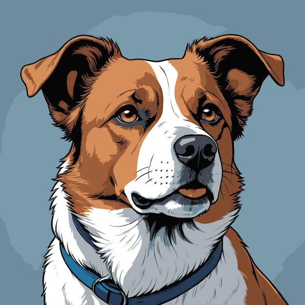 Vector illustration of a hunting dog in cartoon style