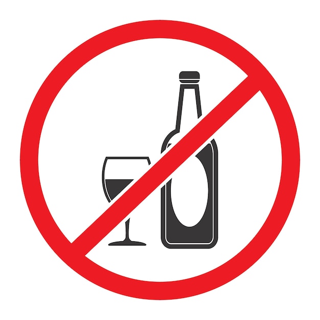 Vector vector illustration of the icon no alcohol or syrup