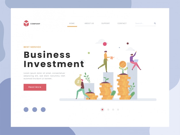 Vector Illustration idea concept for landing page template,Investment, Flat tiny Teamwork cultivate money to fund future business. Increase income for sucessfull business strategy. Flat Styles.