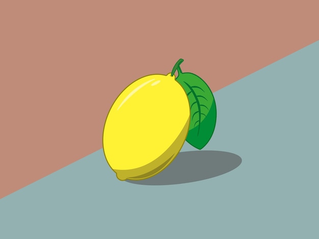 Vector illustration. Illustration of lemon on a multicolored background, Sour fruits