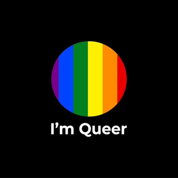 Vector illustration im queer on black background