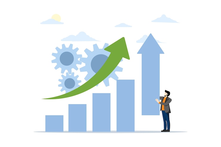 Premium Vector | Vector illustration of increase sales concept with