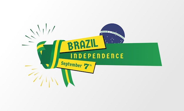 Vector Illustration Independence day of Brazil Greeting Card Background