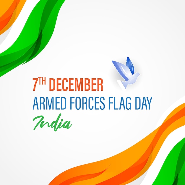 Vector illustration of Indian armed forces day banner