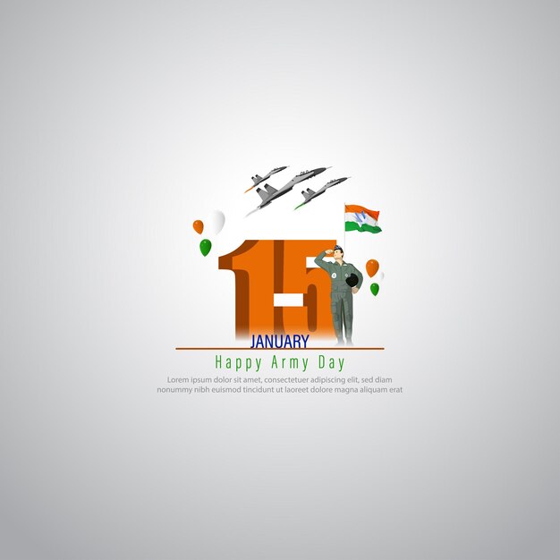 Vector illustration for Indian army day background banner