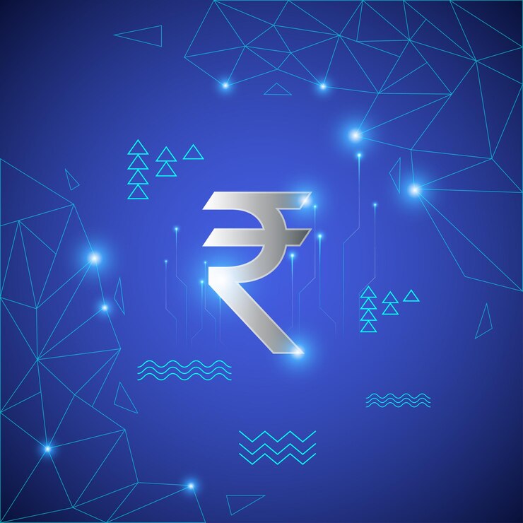 वेक्टर vector illustration for indian digital currency