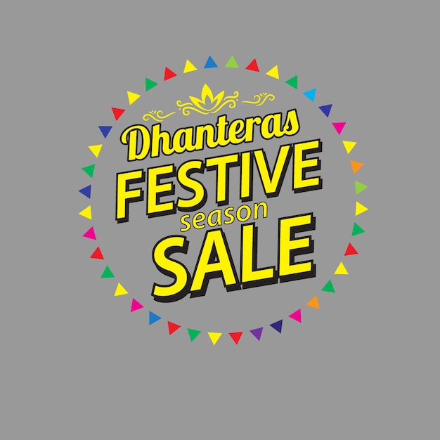 Vector vector illustration for indian festival dhanteras offer banner