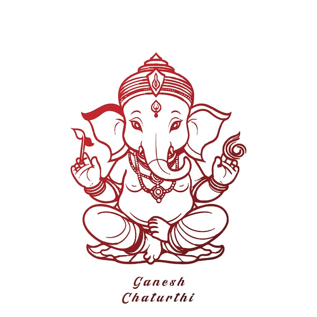 Vector vector illustration of indian festival ganesh chaturthi