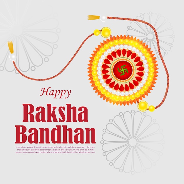 인도 축제 Raksha Bandhan 인사말에 대 한 벡터 일러스트 레이 션