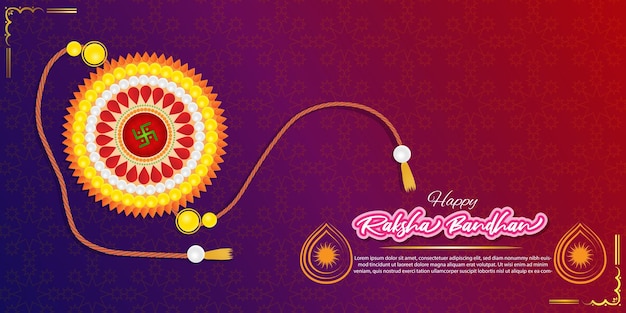 Векторная иллюстрация к индийскому фестивалю Ракшабандхан приветствие