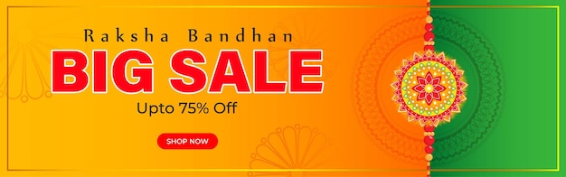 Vector illustration for Indian festival Raksha Bandhan sale banner