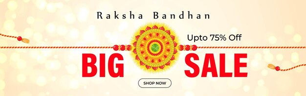 Vector illustration for Indian festival Raksha Bandhan sale banner