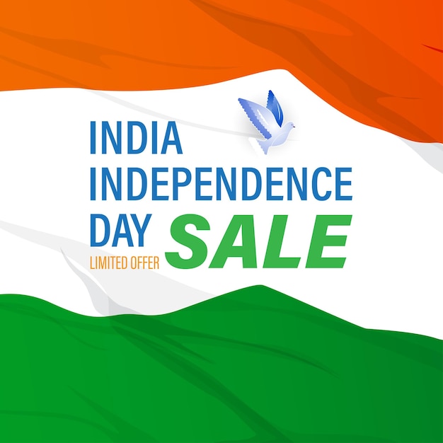 Vector illustration for Indian Independence Day Sale banner