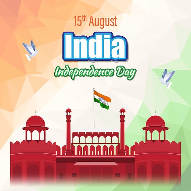 Vector illustration for Indian Independence Day