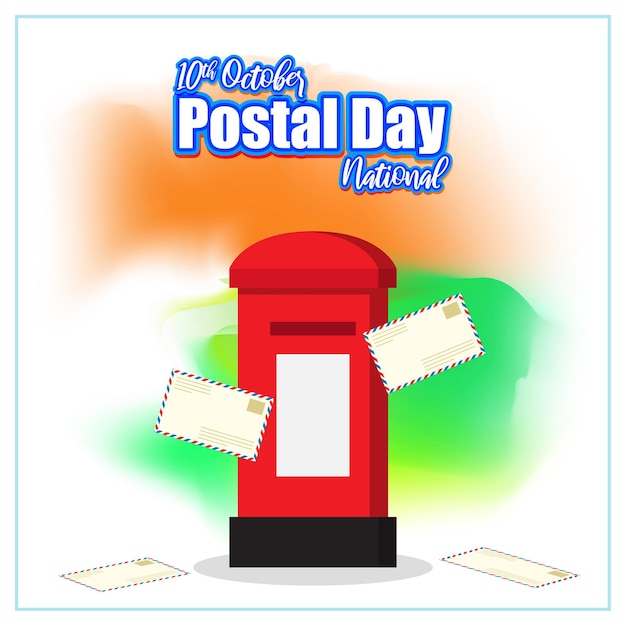 Vector illustration for Indian national postal day banner