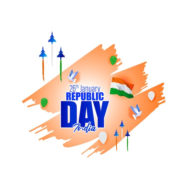 Векторная иллюстрация баннера День Республики Индии