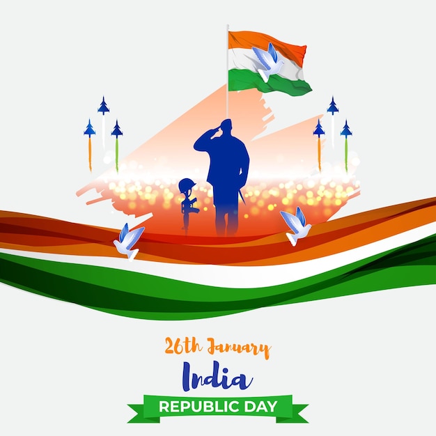 Vector illustration of Indian Republic Day banner