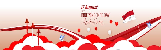 Vector vector illustration for indonesia independence day