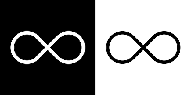 벡터 터 일러스트레이션 인피니티 (infinity) - 무한의 고립 상징 (icon set of eternity)
