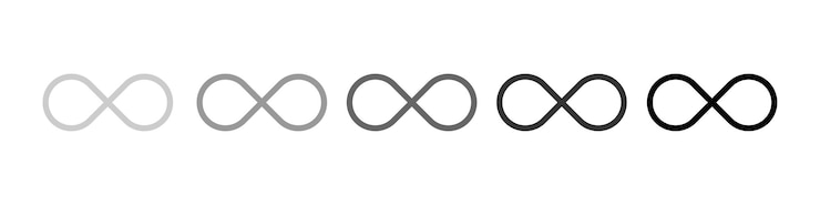 Vector 無限のベクター イラストです。無限のシンボルを分離します。アイコン セット永遠。