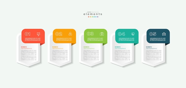 vector illustration Infographic design template with icons and 5 options or steps