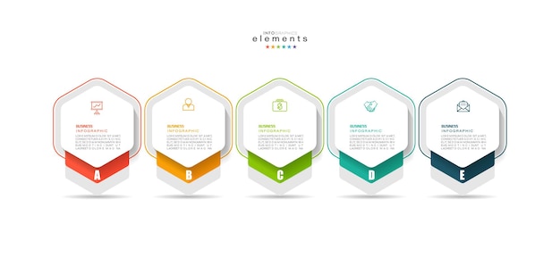 vector illustration Infographic design template with icons and 5 options or steps