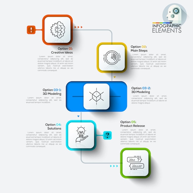 Vector illustration infographics four rounded rectangle.