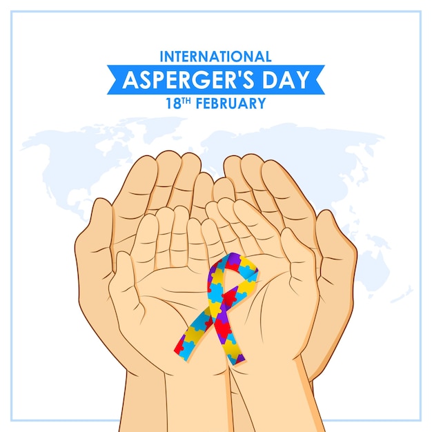 Vector illustration for International Asperger's Day 18 February