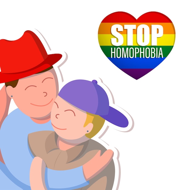 Vector illustration of international day against homophobia biphobia lesbophobia transphobia 17 may