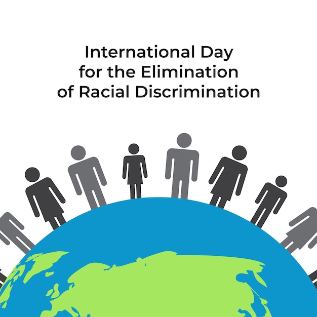 Vector illustration for international day for the elimination of racial discrimination