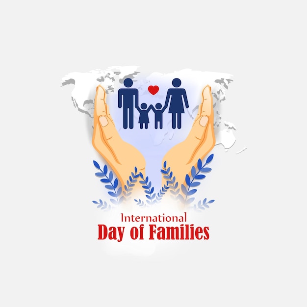 Illustrazione vettoriale per la giornata internazionale delle famiglie 15 maggio