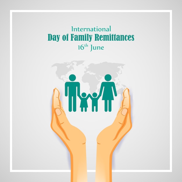 Vector illustration of International Day of Family Remittances social media feed story template