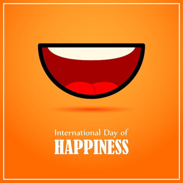 Vector vector illustration for international day of happiness