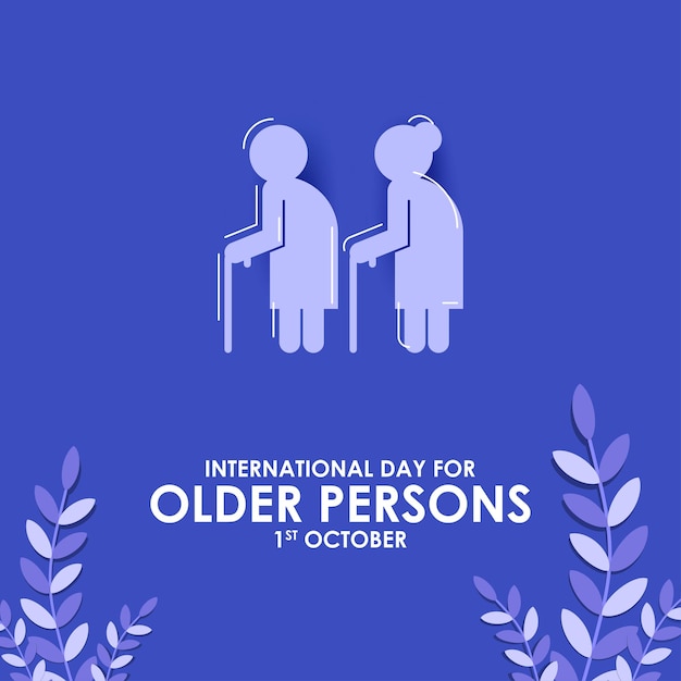 Vector illustration for international day for older persons banner