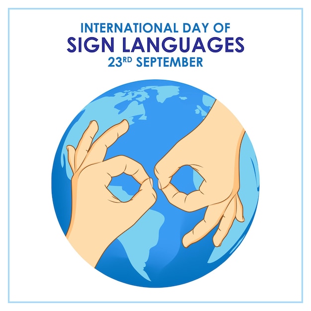 Vector illustration for International Day of Sign Languages